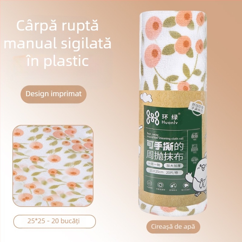 Lavetă de curățare a bucătăriei, îngroșată, absorbantă de ulei, din microfibră laminată, imprimată, ușor de rupt manual