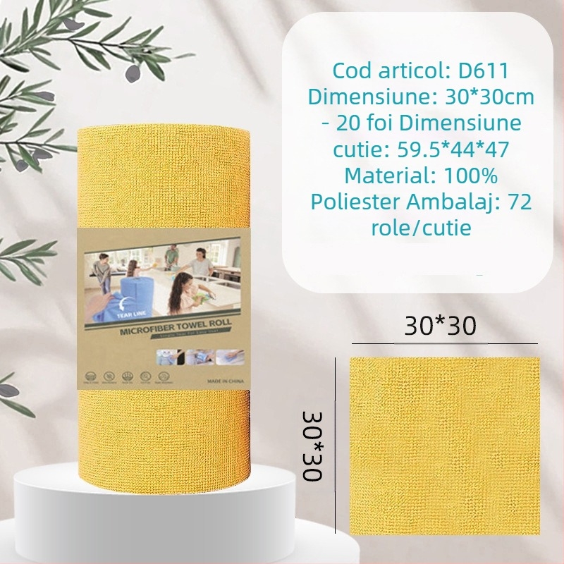 Lavetă de curățare a bucătăriei, îngroșată, absorbantă de ulei, din microfibră laminată, imprimată, ușor de rupt manual