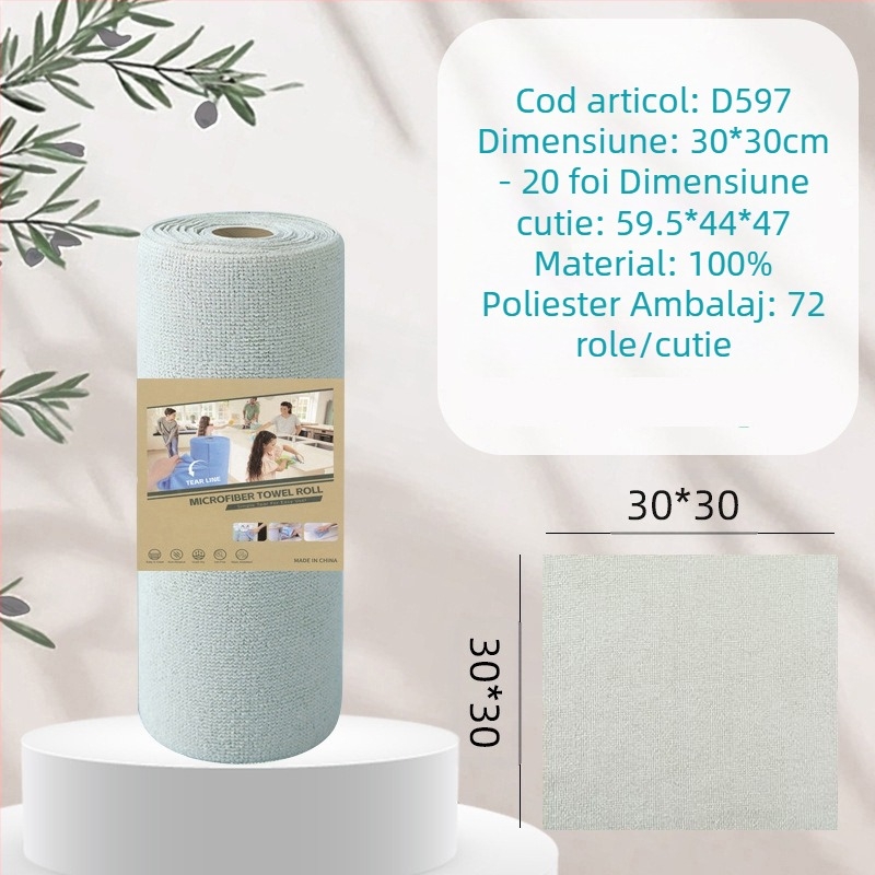 Lavetă de curățare a bucătăriei, îngroșată, absorbantă de ulei, din microfibră laminată, imprimată, ușor de rupt manual