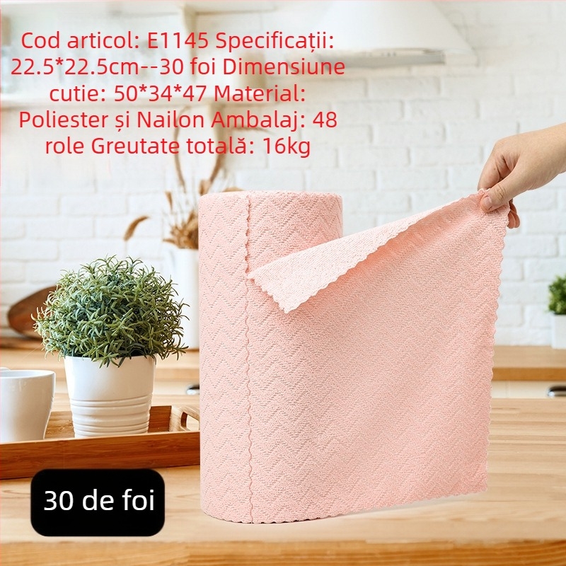 Lavetă de curățare a bucătăriei, îngroșată, absorbantă de ulei, din microfibră laminată, imprimată, ușor de rupt manual