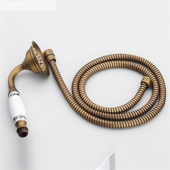 Stil retro antic european, toate din cupru, bronz negru pur, duș de mână, cap de duș mic, pufos, pulverizator manual, duș individual.