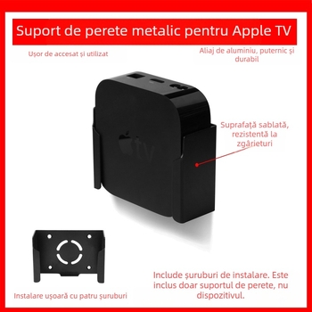 Potrivit pentru Apple TV Apple TV 4K appletv TV6 suport de perete negru