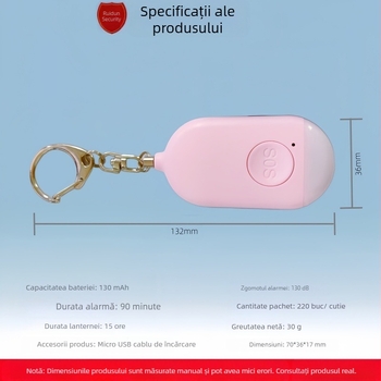 Alarmă inteligentă anti-lup transfrontalieră/Alarmă de siguranță în aer liber pentru fete/Lanternă Producător inteligent de artefacte anti-lup