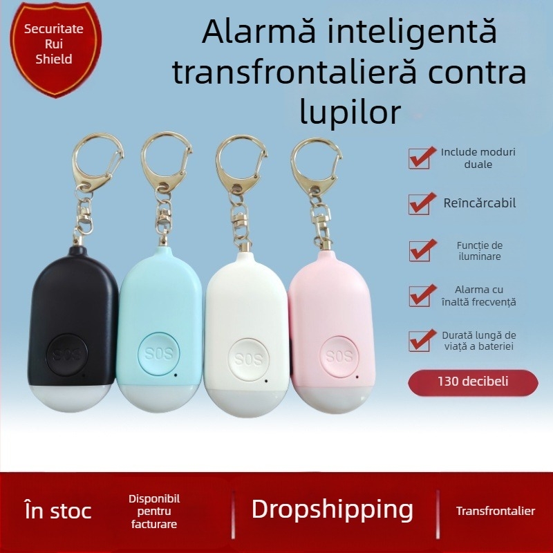 Alarmă inteligentă anti-lup transfrontalieră/Alarmă de siguranță în aer liber pentru fete/Lanternă Producător inteligent de artefacte anti-lup