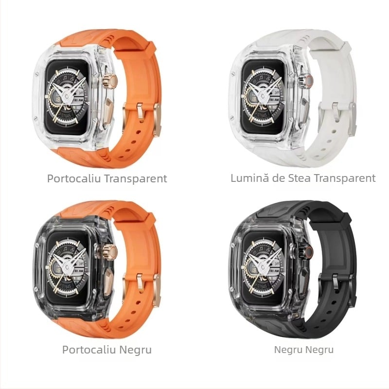 Potrivit pentru carcasa Apple Watch, carcasă transparentă modificată Lambo, carcasă de protecție curea Applewatch987Se65
