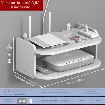 Fără perforare, suport pentru TV de perete, set-top box, router, cutie de depozitare, suspendat pe perete, suport Wifi