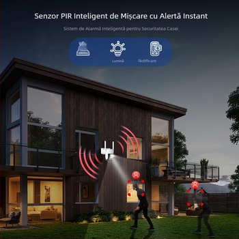 Cameră de supraveghere wireless pentru acasă, cameră de supraveghere inteligentă HD pentru telefon mobil, cameră Wi-Fi solară cu consum redus de energie