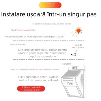 Lumini solare iluminat exterior lumini de grădină inducție umană super luminoase impermeabile lumini de perete noi lumini stradale exterioare pentru casă rurală