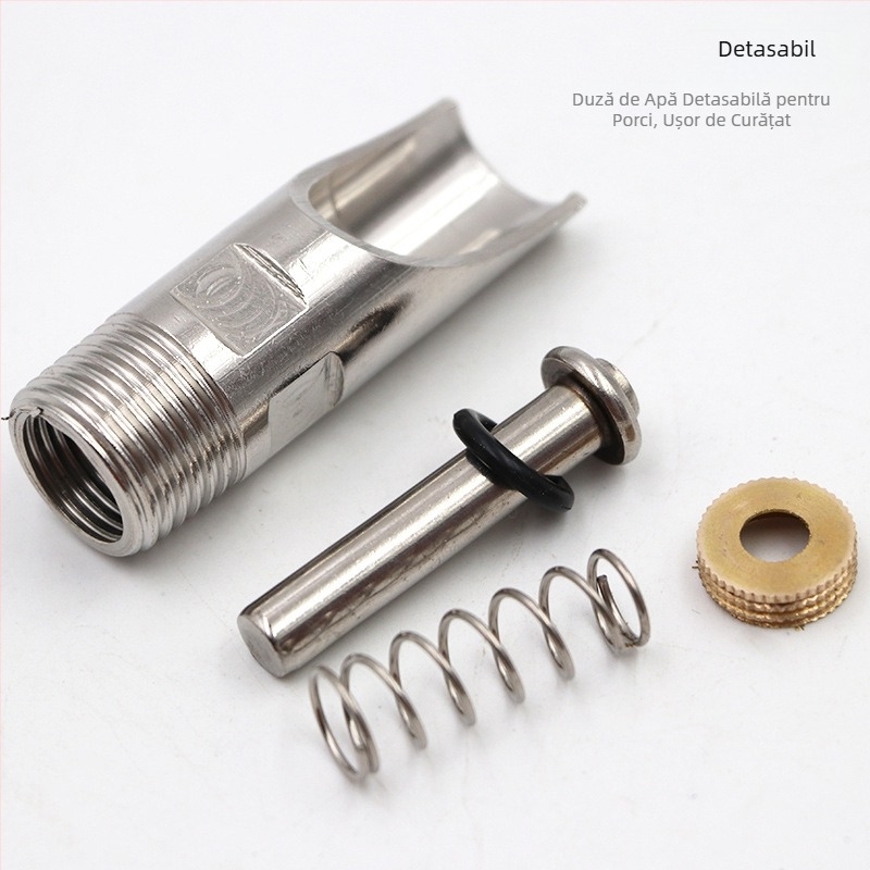 Fântână de băut pentru porci, duză cu cioc de rață, din oțel inoxidabil, apă potabilă pentru porci, alimentator automat de apă, robinet, duză pentru porci