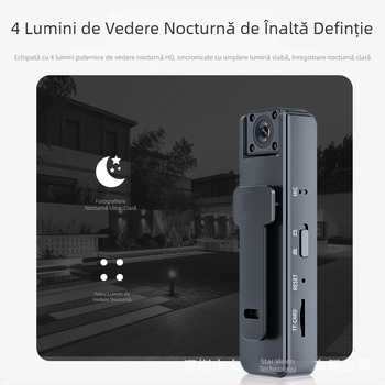 Cameră A9 cu clip spate 1080P, înregistrator de conferințe, sporturi în aer liber, obiectiv rotativ de 180 de grade, cameră digitală