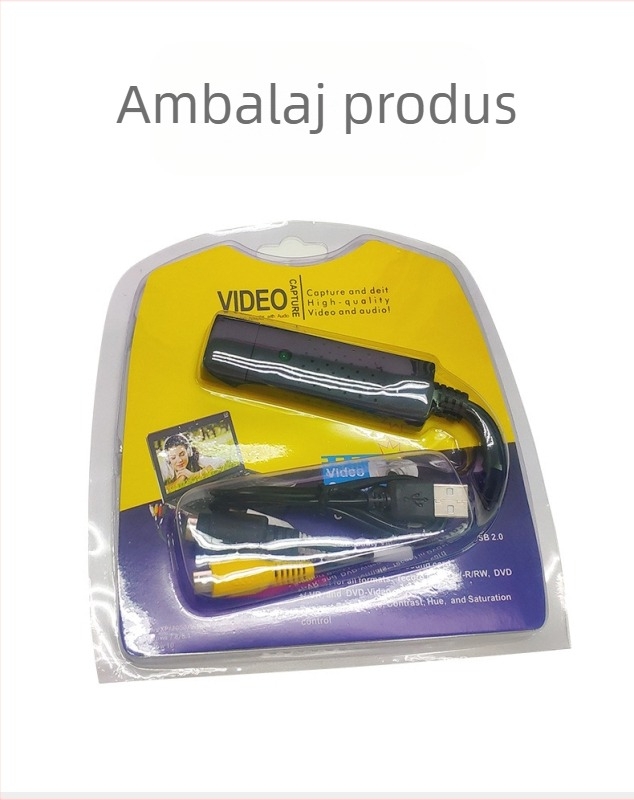 Placă de captură video pentru notebook, direct din fabrică, cu bară de captură USB 2.0, placă de captură pentru monitorizare cu 1 canal