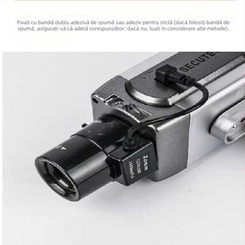 Simulare cameră de supraveghere falsă, model de monitor cu lumină LED intermitentă, senzor de lumină rotație 1400