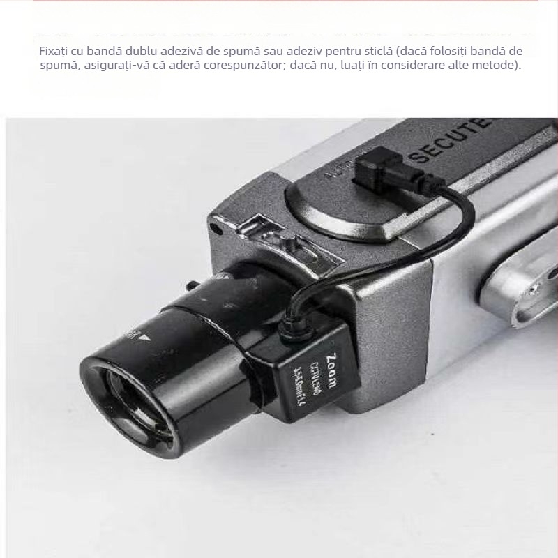 Simulare cameră de supraveghere falsă, model de monitor cu lumină LED intermitentă, senzor de lumină rotație 1400