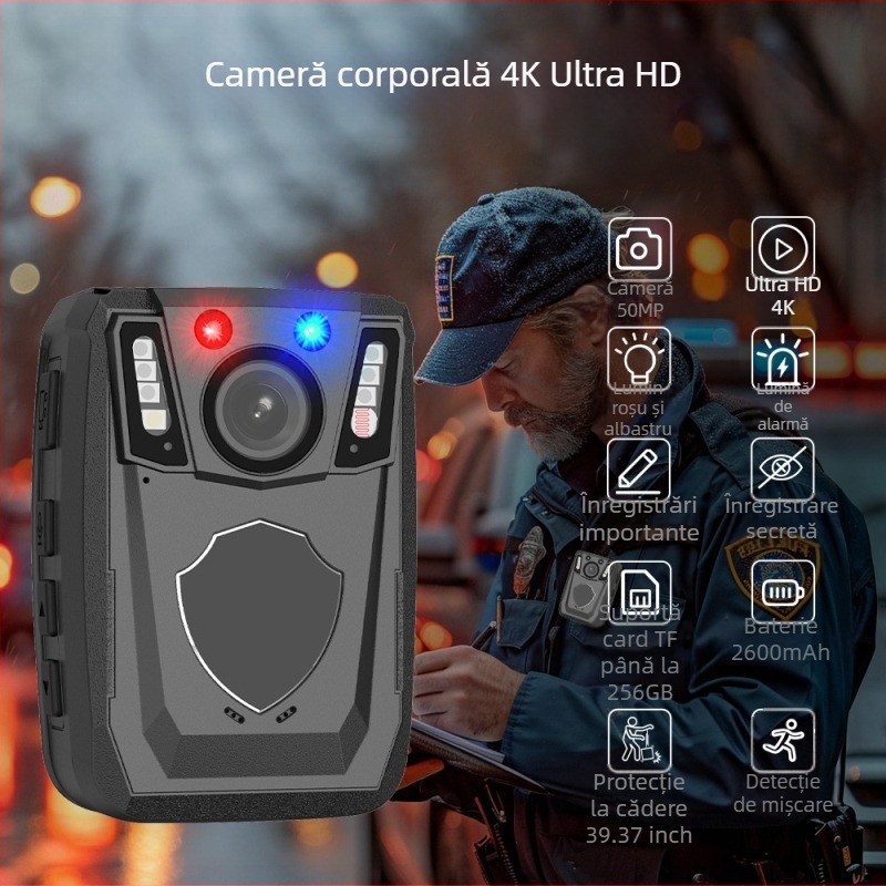 Înregistrator portabil 4K HD pentru aplicarea legii, instrument portabil pentru aplicarea legii, instrument de înregistrare criminalistică, vedere nocturnă cu infraroșu HD
