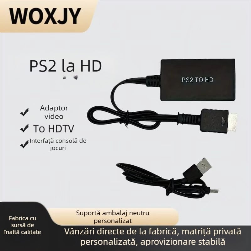 În stoc Vânzări Explosives Convertor PS2 în HD Interfață adaptor video PS2 în HDTV