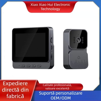 Sonerie video wireless M10, ecran de 4,3 inch, interfon inteligent bidirecțional, monitorizare video, selecție transfrontalieră