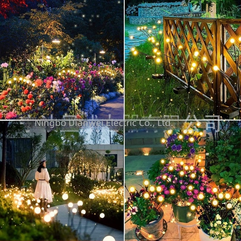 Lumină decorativă solară pentru gazon, licurici, meduze, atmosferă, lumină de vacanță, leagăn, ștecher de sol, lumină de grădină