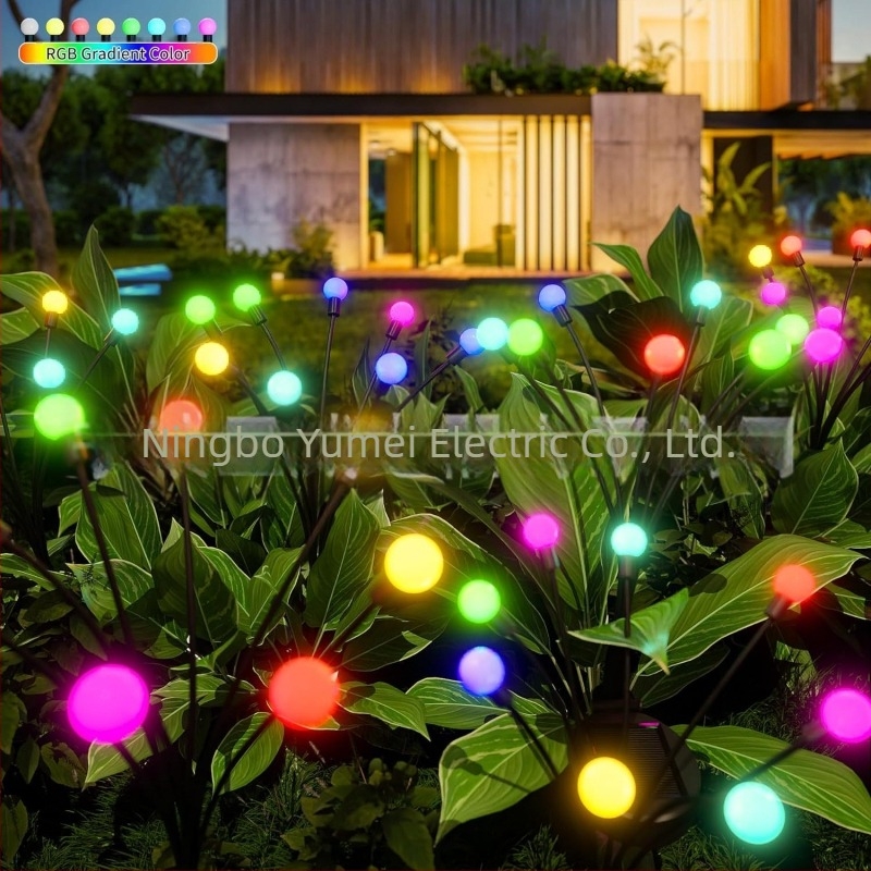 Lumină decorativă solară pentru gazon, licurici, meduze, atmosferă, lumină de vacanță, leagăn, ștecher de sol, lumină de grădină