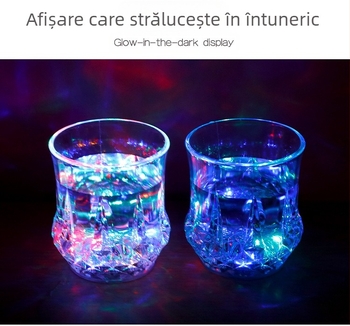 Cană emițătoare de lumină, turnați apă pe inducție strălucitoare, cană de apă rece, cană emițătoare de lumină colorată, cu bliț LED, cană bar KTV, cană de vin