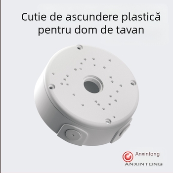 Suport emisferă de monitorizare, suport emisferă de tavan din plastic, suport pentru linie ascunsă, sursă de alimentare cu emisferă rotundă, cutie de linie ascunsă