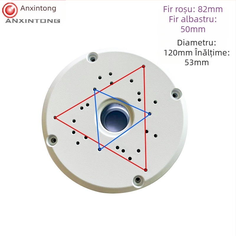 Suport emisferă de monitorizare, suport emisferă de tavan din plastic, suport pentru linie ascunsă, sursă de alimentare cu emisferă rotundă, cutie de linie ascunsă