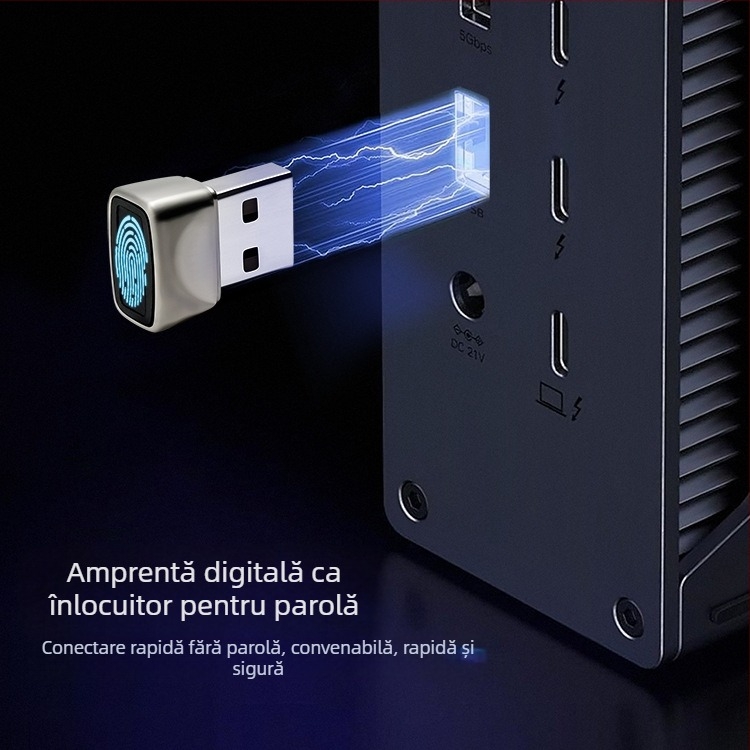Dispozitiv de conectare cu amprentă USB, fără driver, plug and play, carcasă metalică, notebook, computer desktop, recunoaștere amprentă digitală