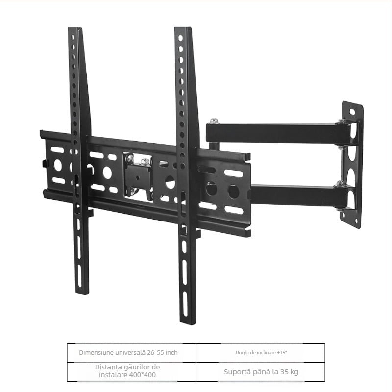 Suport rotativ telescopic pentru TV de 26-55 inch, suport TV pentru monitor LCD, marcă universală, telescopic rotativ