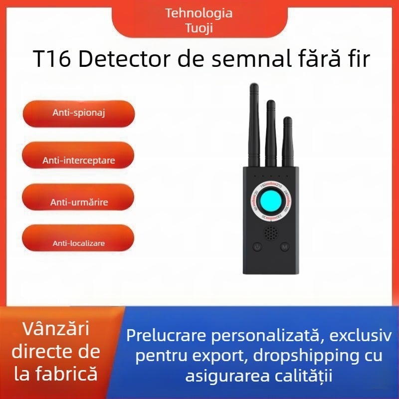 Detector T16, instrument de căutare GPS, antifurt, antisupraveghere, antiurmărire, detector de cameră cu scanare hotelieră
