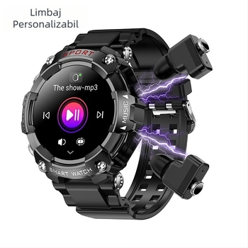 Ceas inteligent T96 TWS Binaural, apeluri 2-în-1, ascultare melodii cu memorie, ceas sport, fabrica Beit Jia