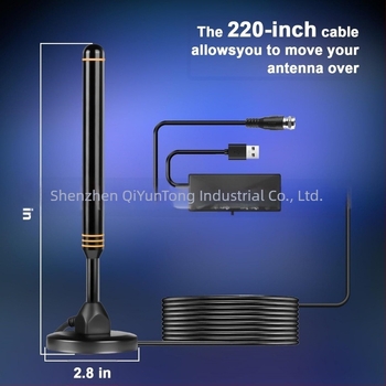 Antenă TV digitală nouă, impermeabilă, 4K HD, pentru interior și exterior, cu receptor de semnal amplificat, antenă HDTV