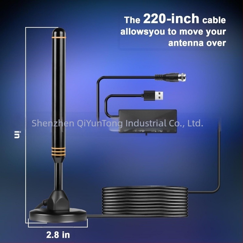 Antenă TV digitală nouă, impermeabilă, 4K HD, pentru interior și exterior, cu receptor de semnal amplificat, antenă HDTV