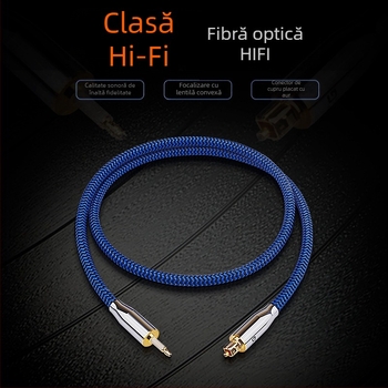 Linie audio cu fibră optică Fever, cu orificiu pătrat la orificiu rotund, 3,5 mm SPDIF, linie de proiector pentru player de semnal digital