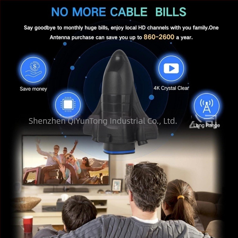 Antenă TV de interior și exterior nouă, model privat Amazon, antenă HDTV DVB-T2, antenă TV digitală de înaltă definiție