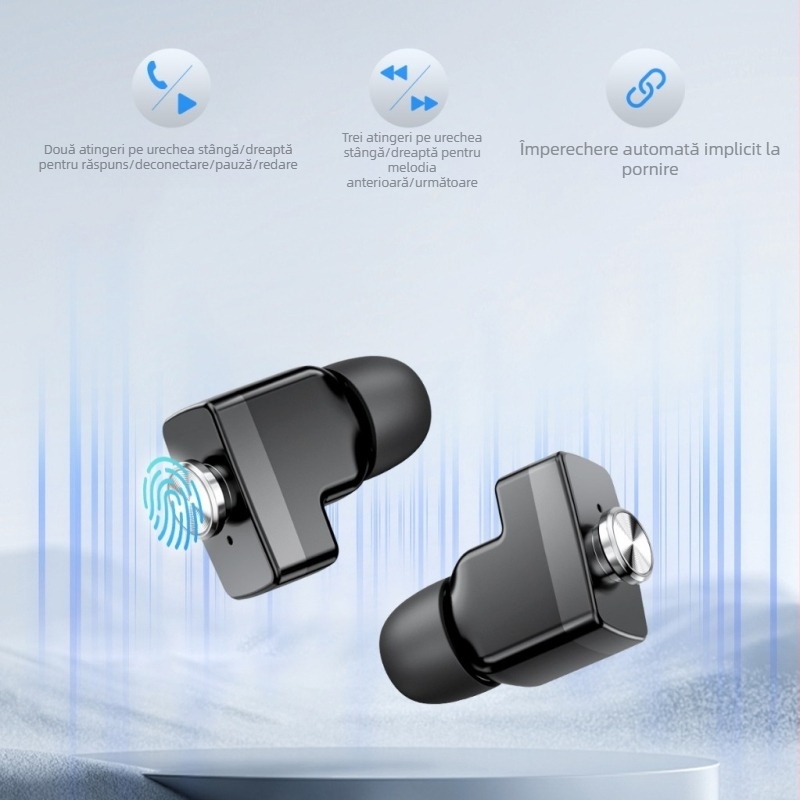 Comerț exterior pentru căști Bluetooth TWS 2 în 1, ecran de 1,53 inch, detectare a ritmului cardiac și a oxigenului din sânge, ceas inteligent cu apel dublu