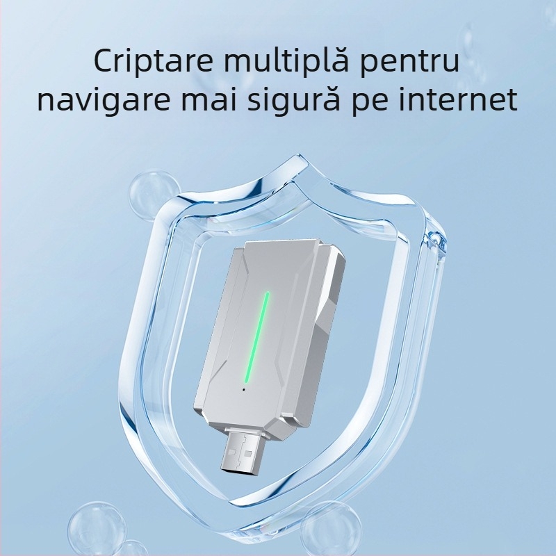 Placă de rețea wireless Bluetooth BT5.4 WiFi6 fără driver, receptor WiFi USB AX600 Bluetooth WiFi 2 în 1