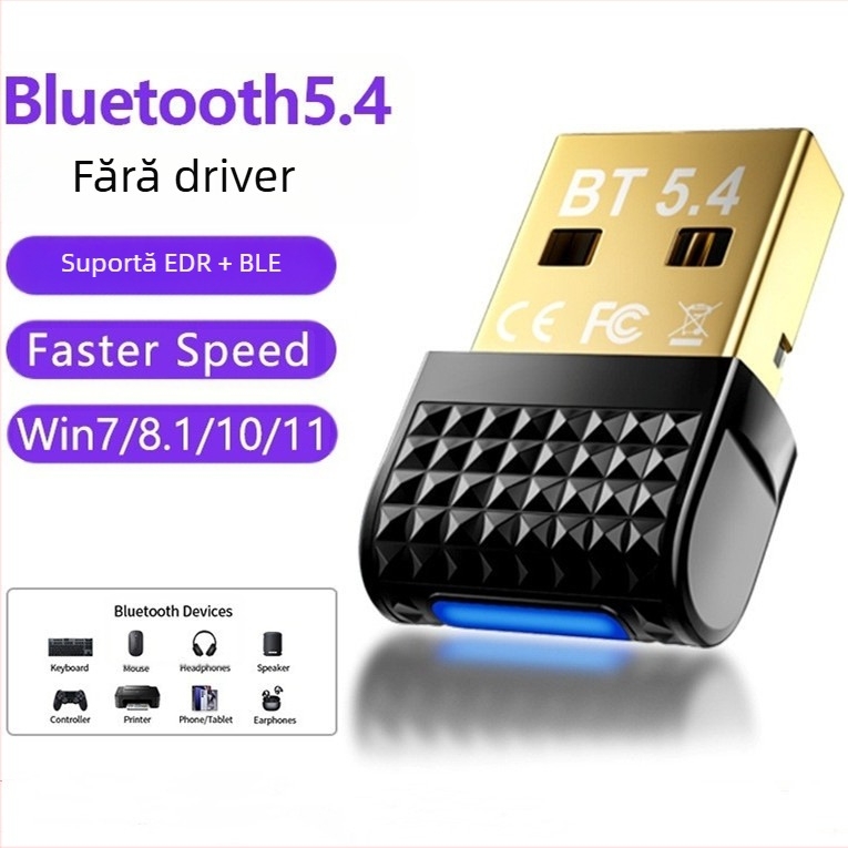 Adaptor Bluetooth USB transfrontalier, receptor, adaptor dongle USB Bluetooth Bt5.4