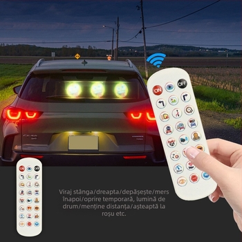 Ecran auto transparent inteligent cu LED-uri flexibile, ecran derulant, auto, fereastră spate, publicitate, emoticon, autocolant auto inteligent