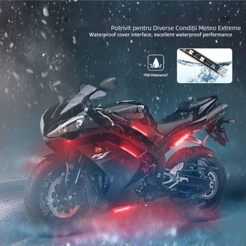 Lumină de atmosferă pentru motociclete, vânzare transfrontalieră, cu lumină RGB Fantasy, control prin aplicație Bluetooth, cu control al atmosferei pentru motociclete