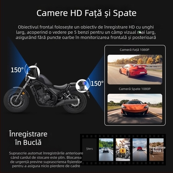 5,5 inch motocicleta conducere recorder wireless Carplay ecran de proiecție navigare anvelope presiune detectare față și spate lentile duble