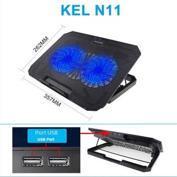 Radiator laptop dedicat transfrontalier, bază de răcire pentru laptop de 14 inch, suport dublu pentru ventilator, ridicare și reglare a înălțimii