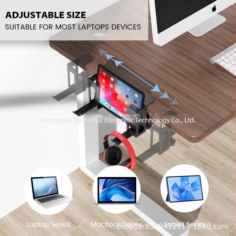 Suport de laptop nou 2024, rack de răcire lateral pentru tabletă, fără perforații, potrivit pentru birou