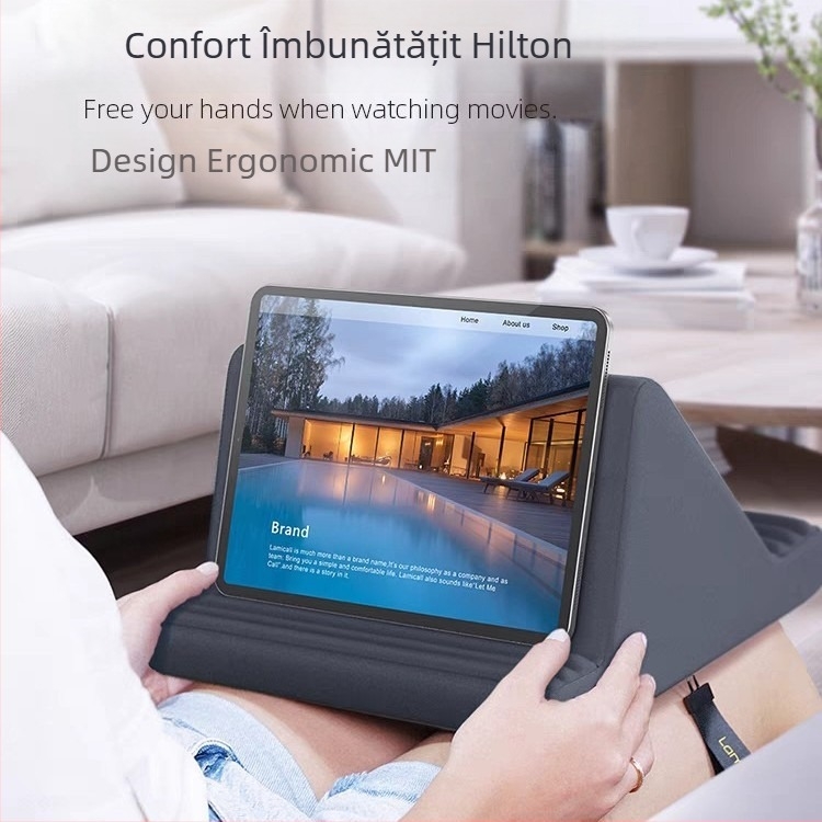 Suport multifuncțional pentru tabletă, pernă, model popular pentru vizionarea TV și a cursurilor online, gadget pentru vizionarea în regim de maraton lângă pat