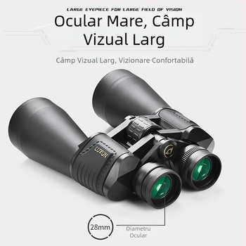 Transmisiune live nou 15X70 de înaltă definiție, ocular mare de 28 mm, diametru mare, vizor mare, film verde, de înaltă definiție, telescop de mare putere