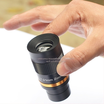 Accesorii pentru telescop astronomic, ocular cu mărire variabilă de 7-21 mm, zoom continuu integral din metal, 1,25 inci, 31,7 mm