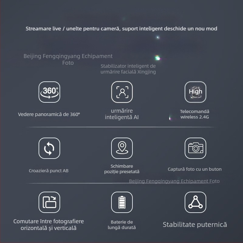 Zhifeng YT2000, cameră panoramică electrică cu pan-tilt la 360 de grade, recunoaștere facială, poate fi controlată de la distanță pentru a transmite videoclipuri live de pe telefonul mobil