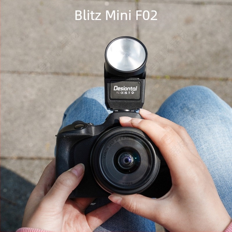 Bliț retro mini, selectat cu grijă, pentru cameră mirrorless, lumină externă pe cameră, cu pată fierbinte, lumină de umplere portabilă pentru fotografie