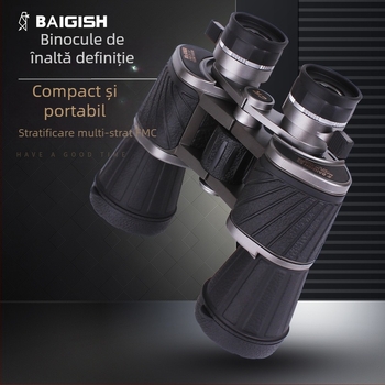 Telescop Beigoss bicolor 10X50CR cu tub dublu, HD de mare putere, pentru concerte, călătorii, în aer liber, în condiții de lumină slabă, vedere nocturnă