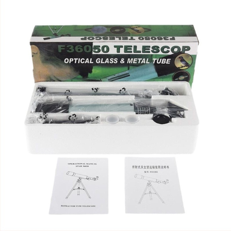 Telescop astronomic F36050 cu diametru mare, tub unic HD, putere mare, observare stelară de 90 de ori, cadou de vacanță pentru studenți și copii