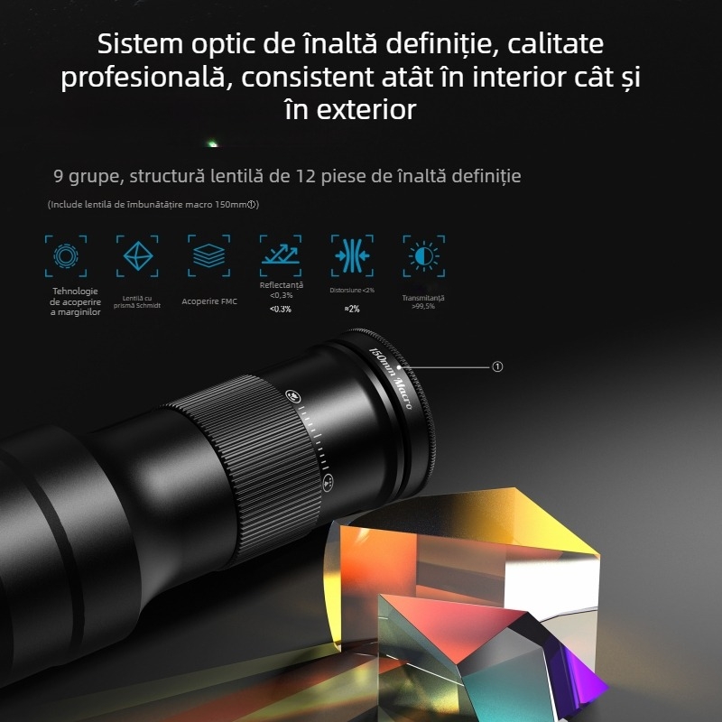 Nou teleobiectiv macro obiectiv extern teleobiectiv pasionații de fotografie dedicat telescopului telefonului mobil obiectiv macro