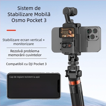 Potrivit pentru suportul de telefon mobil DJI Dajiang osmo pocket3, compatibil cu suportul de extensie pentru trepied și teleprompter